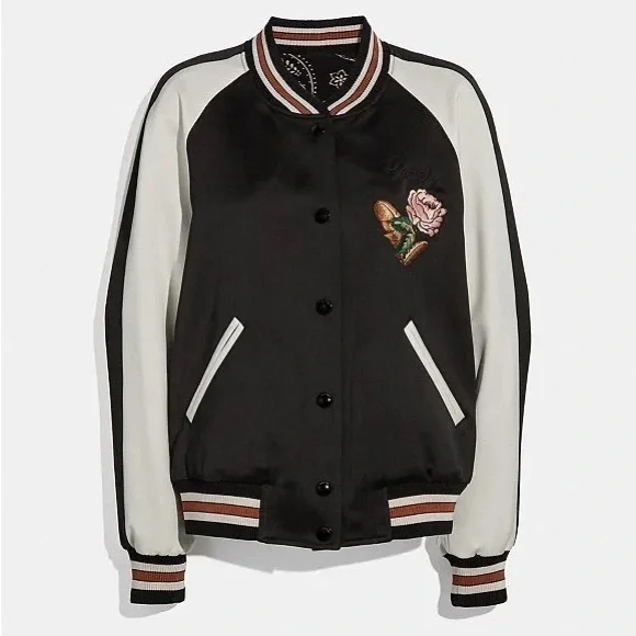 COACH embroidered Reversible Varsity Jacket NWOT XS - Picture 1 of 14